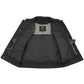 Milwaukee Leather Men's Barrage Flat Black Leather Motorcycle Club Style Vest - LKM3790