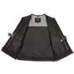 Milwaukee Leather Men's Drifter Black Collarless Buffalo Leather Motorcycle Vest - LKM3792