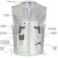 Milwaukee Leather Men's Drifter Black Collarless Buffalo Leather Motorcycle Vest - LKM3792