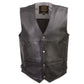 Milwaukee Leather Men's Road King Black Cowhide Leather Motorcycle Vest - LKM3793