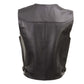 Milwaukee Leather Men's Road King Black Cowhide Leather Motorcycle Vest - LKM3793