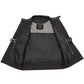 Milwaukee Leather Men's Quick Draw Black Cowhide Leather Motorcycle Vest - LKM3794