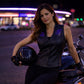 Milwaukee Leather Women's Gemma Black/Purple Leather Motorcycle Vest with Side Laces - LKL4717