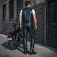 Milwaukee Leather LKM5716 Men's Classic Black Premium Leather Fitted Casual Biker Leather Pants