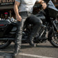 Milwaukee Leather LKM5718 Men's Classic Black Loose Fitted Motorcycle Casual Leather Biker Pants