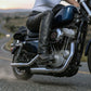 Milwaukee Leather LKM5719 Women's Black Buffalo Leather Motorcycle Riding Pants, Boot Cut, Unhemmed