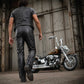 Milwaukee Leather LKM5726 Men's Black Premium Leather Motorcycle Over Pants with Side Zipper and Snaps