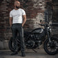 Milwaukee Leather LKM5727 Men's Black Premium Leather Motorcycle Rider Protective Over Pants w/ Side Zipper Entry
