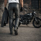 Milwaukee Leather LKM5727 Men's Black Premium Leather Motorcycle Rider Protective Over Pants w/ Side Zipper Entry