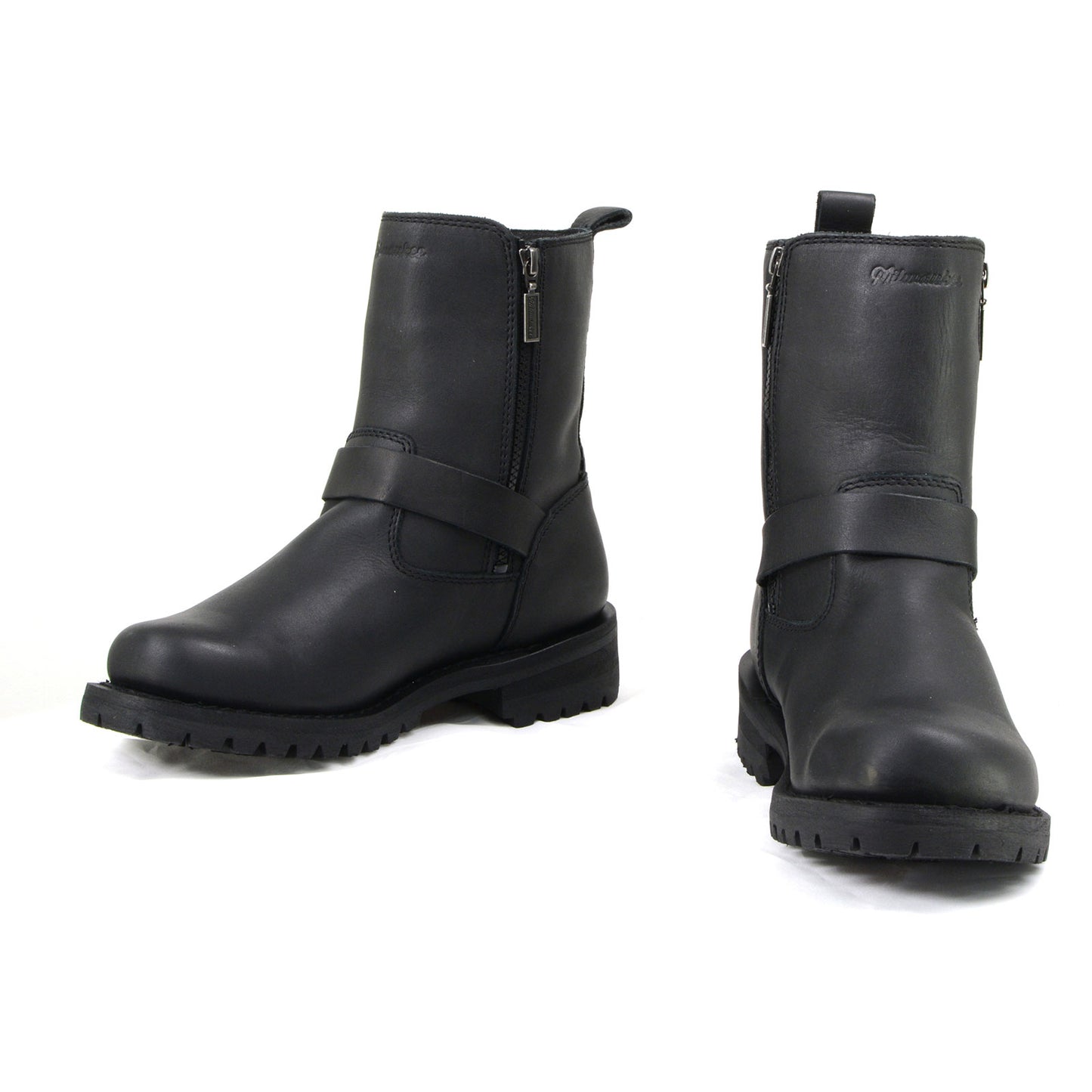 MMCC MB407 Men's Afterburner Black Leather Biker Boots - Riding Footwear