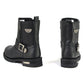 MMCC MB407 Men's Afterburner Black Leather Biker Boots - Riding Footwear