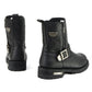 MMCC MB407 Men's Afterburner Black Leather Biker Boots - Riding Footwear