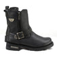 MMCC MB407 Men's Afterburner Black Leather Biker Boots - Riding Footwear