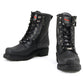 MMCC MB416 Men's Trooper Black Leather Biker Boots - Riding Footwear