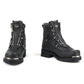MMCC MB440 Men's Throttle Black Leather Biker Boots - Riding Footwear
