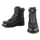 MMCC MB440 Men's Throttle Black Leather Biker Boots - Riding Footwear