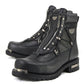 MMCC MB440 Men's Throttle Black Leather Biker Boots - Riding Footwear