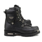 MMCC MB440 Men's Throttle Black Leather Biker Boots - Riding Footwear