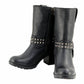 Milwaukee Leather Women's Stud Rebel Black Leather Harness Motorcycle Boots - MBL9314