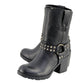 Milwaukee Leather Women's Stud Rebel Black Leather Harness Motorcycle Boots - MBL9314