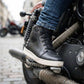 Milwaukee Leather Women's Thorn Black Leather Motorcycle Riding Shoes with Ankle Support - Shift Protection - MBL9329