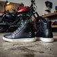 Milwaukee Leather Women's Thorn Black Leather Motorcycle Riding Shoes with Ankle Support - Shift Protection - MBL9329