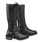 Milwaukee Leather MBL9365 Women's Classic Black Leather 14-Inch Harness Square Toe Tall Motorcycle Boots