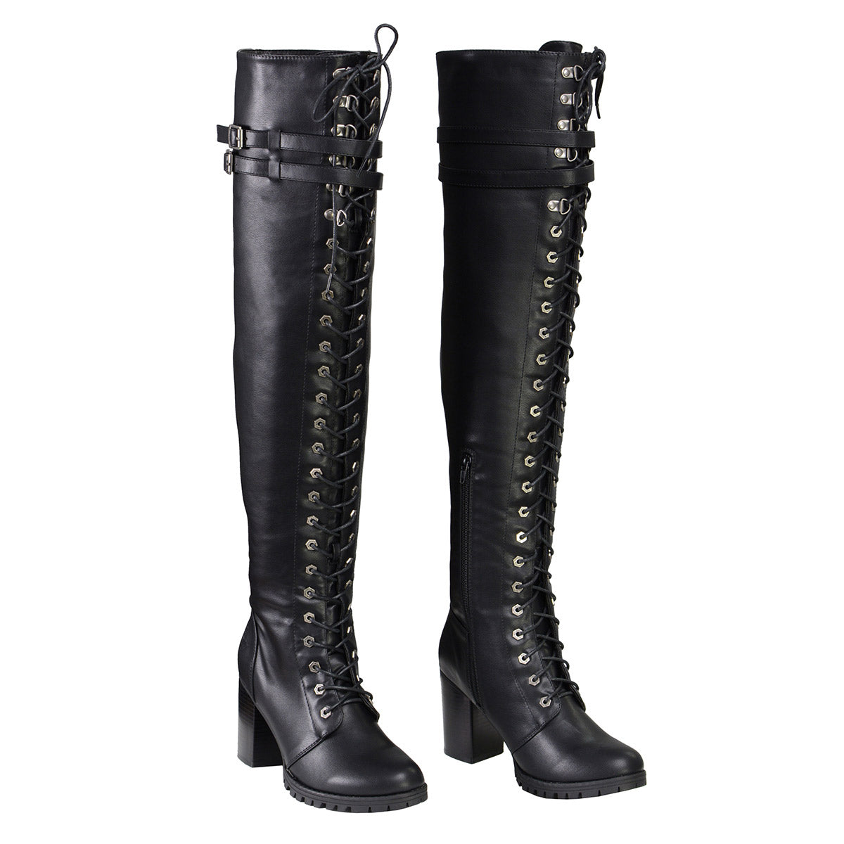 Buckle The Knee Boots Thigh High Army Boots POROPL Knee High Boots