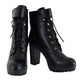 Milwaukee Leather MBL9425 Women's Black Lace-Up Fashion Boots with Double Height Option