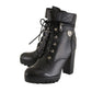 Milwaukee Leather MBL9425 Women's Black Lace-Up Fashion Boots with Double Height Option