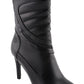Milwaukee Leather MBL9434 Women's Black High Heel Fashion Casual Boots with Zipper Accents