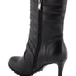 Milwaukee Leather MBL9434 Women's Black High Heel Fashion Casual Boots with Zipper Accents