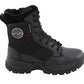 Milwaukee Leather MBL9495 Women Black Leather Tactical Boots with Side Zipper