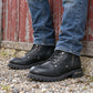 Milwaukee Leather Men's Sprocket Black Leather Lace-Up Motorcycle Boots - MBM9012