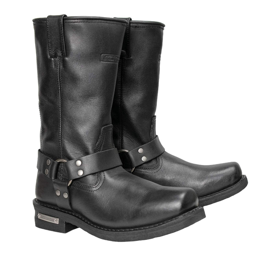 Milwaukee Leather Men's Classic Harness Black 2.2mm Motorcycle Boots - MBM9018