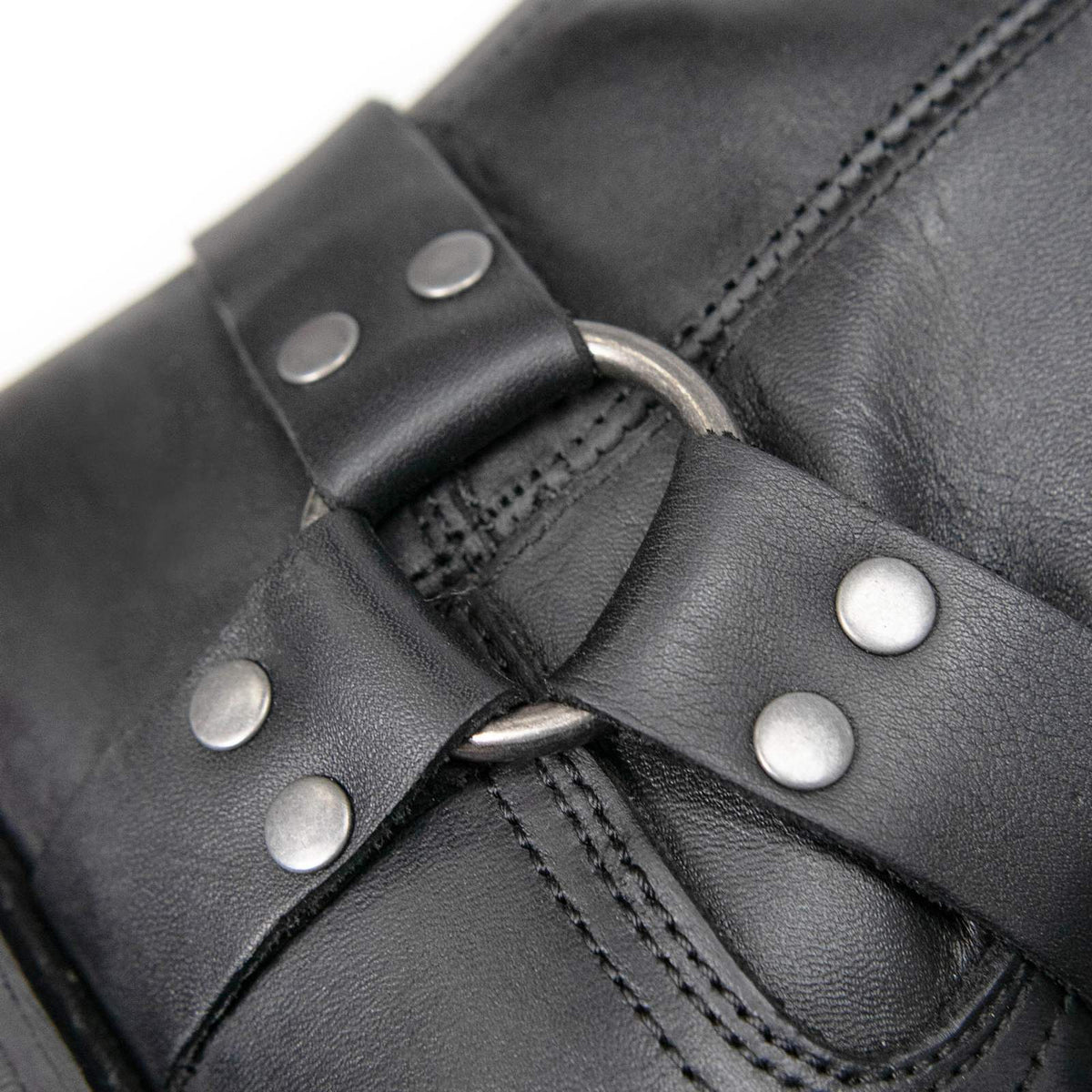 Milwaukee Leather Men's Classic Harness Black 2.2mm Motorcycle Boots - MBM9018