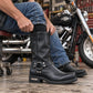 Milwaukee Leather Men's Classic Harness Black 2.2mm Motorcycle Boots - MBM9018