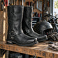 Milwaukee Leather Men's Classic Harness Black 2.2mm Motorcycle Boots - MBM9018