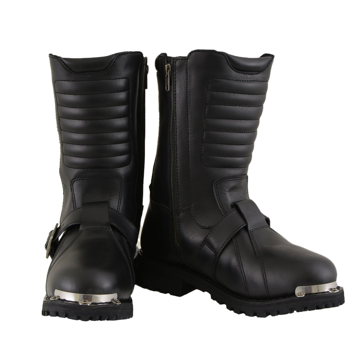 Milwaukee Leather Men's Executioner Black 2.2mm Buckle Motorcycle Boots, MBM9039