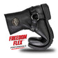 Milwaukee Leather MBM9042 Men's Black Ruf Leather Short Harness Motorcycle Boots w/ Inside Zipper
