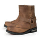 Milwaukee Leather Men's Copper Ridge Brown Suede Motorcycle Harness Boots - MBM9053