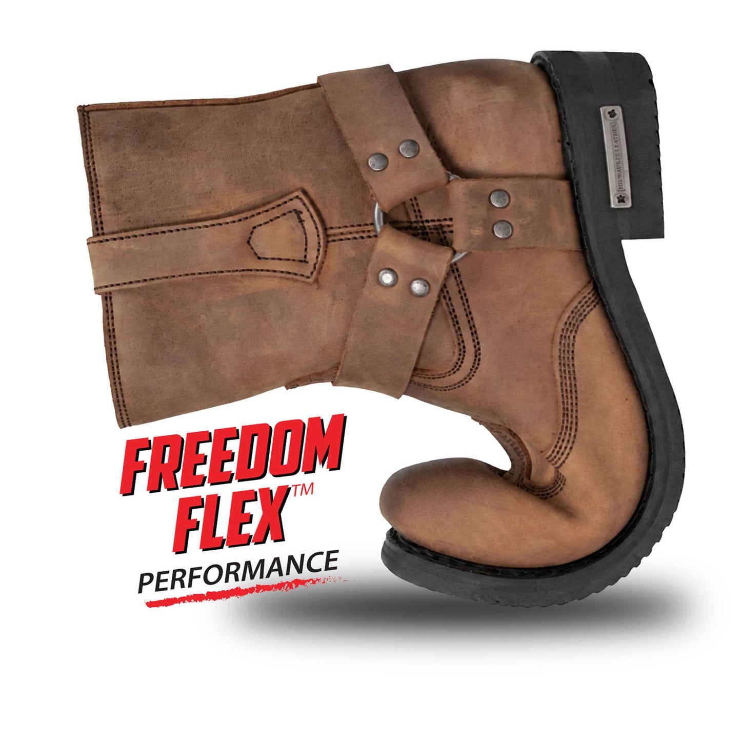 Milwaukee Leather Men's Copper Ridge Brown Suede Motorcycle Harness Boots - MBM9053