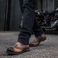 Milwaukee Leather Men's Copper Ridge Brown Suede Motorcycle Harness Boots - MBM9054