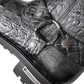 Milwaukee Leather Men's Hellscale Crocodile-Embossed Harness Motorcycle Boots - MBM9055
