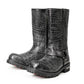 Milwaukee Leather Men's Hellscale Crocodile-Embossed Harness Motorcycle Boots - MBM9055