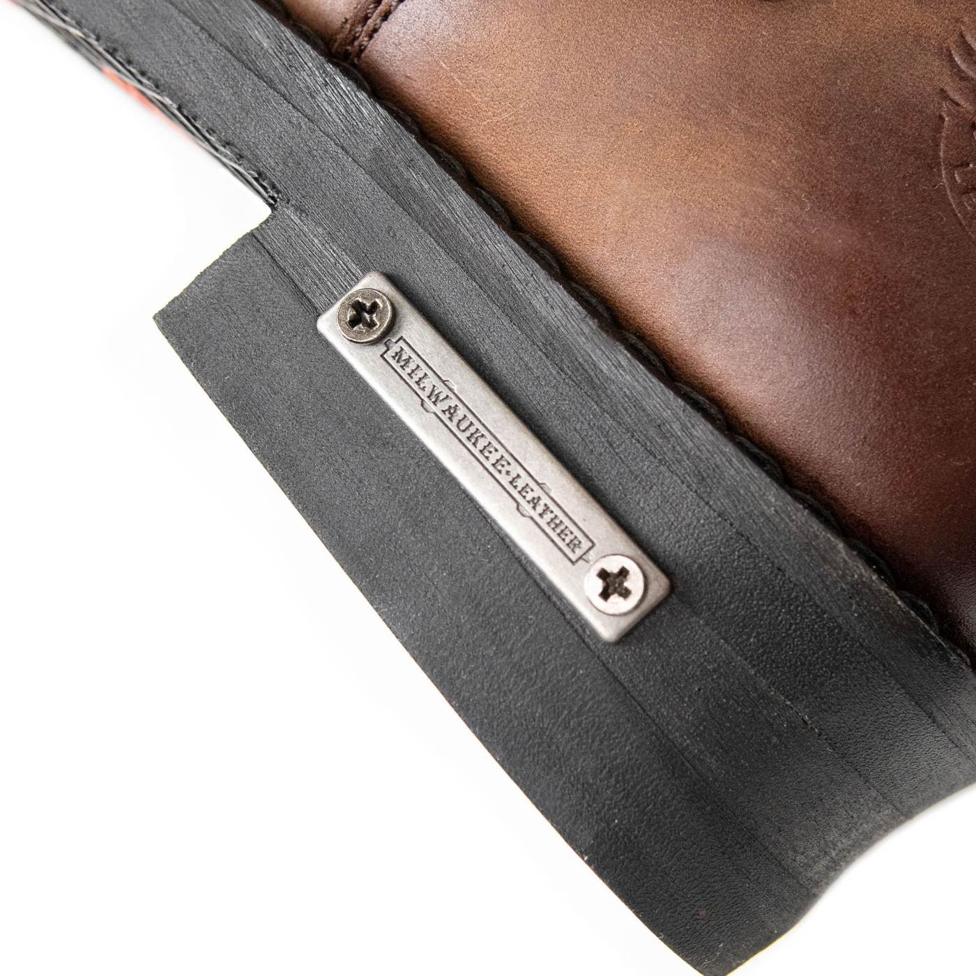 Milwaukee Leather Men's Copper Forge Dark Brown Engineer Motorcycle Boots w/ Flex Toe - MBM9058