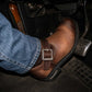 Milwaukee Leather Men's Copper Forge Dark Brown Engineer Motorcycle Boots w/ Flex Toe - MBM9058