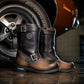 Milwaukee Leather Men's Copper Forge Dark Brown Engineer Motorcycle Boots w/ Flex Toe - MBM9058