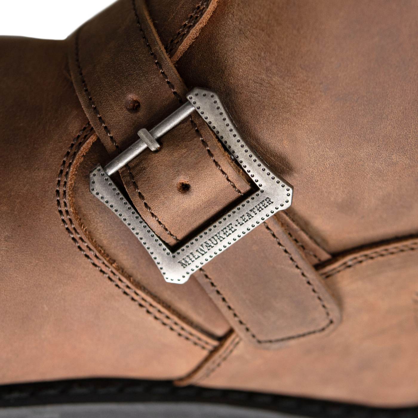 Milwaukee Leather Men's Copper Forge Brown Suede Engineer Motorcycle Boots w/ Flex Toe - MBM9059