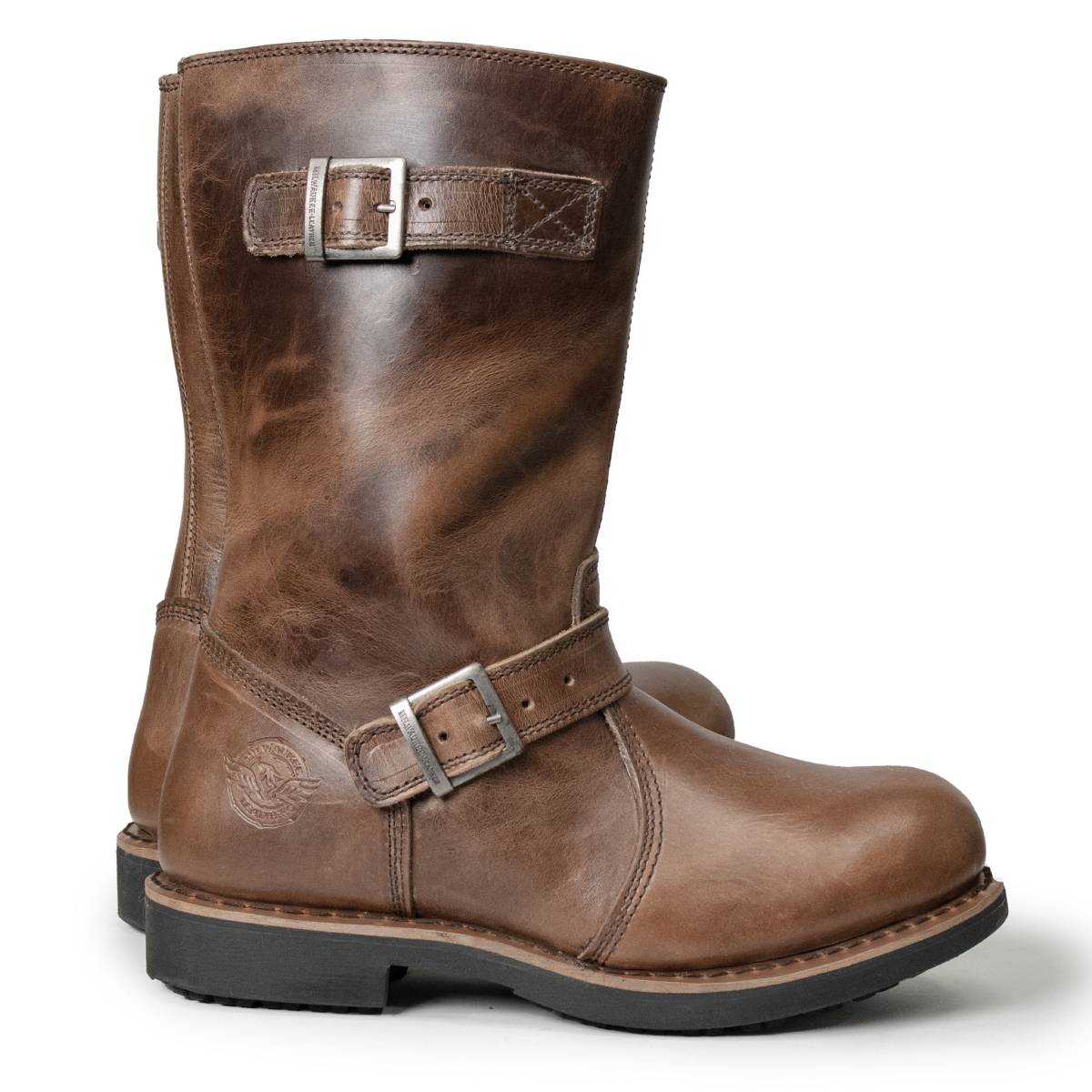 Milwaukee Leather MBM9064 Men's "Antique Ridge" Classic Brown Engineer Motorcycle Boots